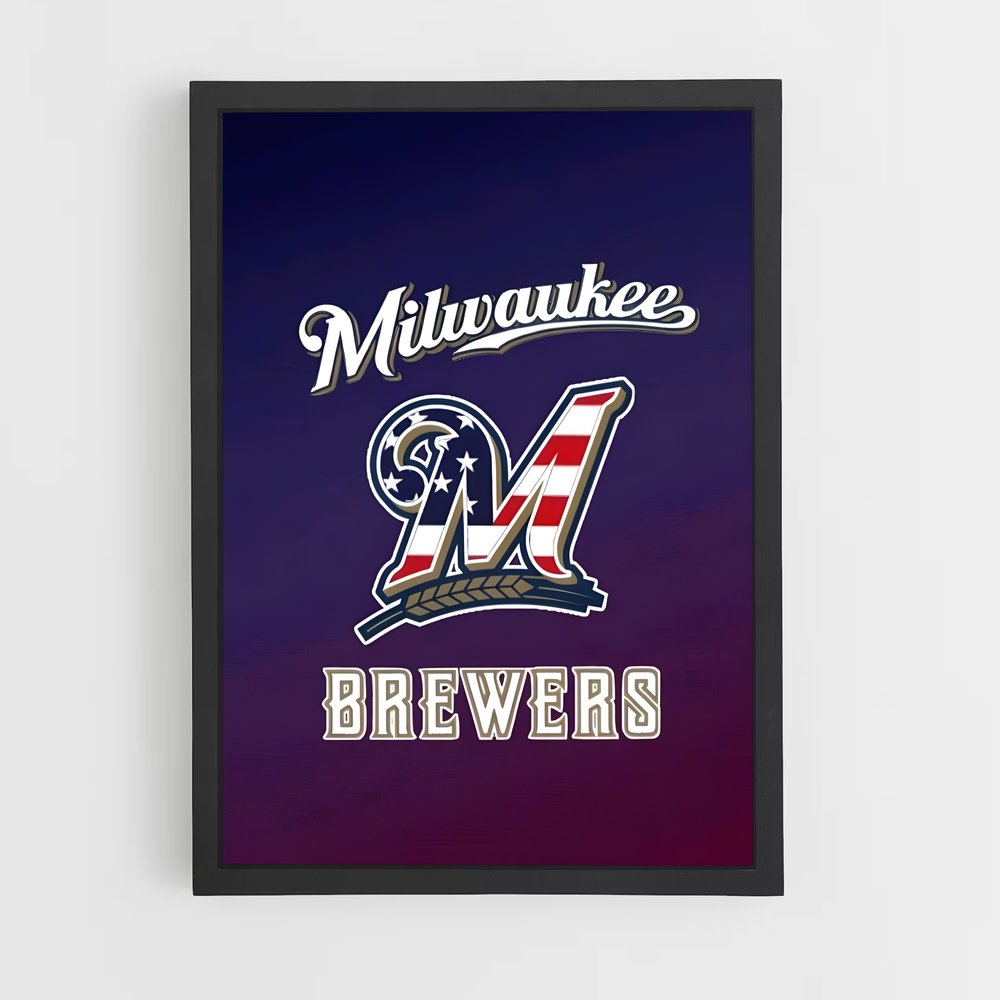 Poster Brewers Nation – affiche Baseball (vue 2)